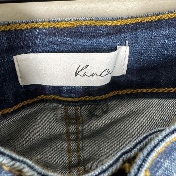 KanCan Destructed Cuffed Skinny Jeans Medium Wash Stretch Denim Plus Size 24 - Picture 4 of 10